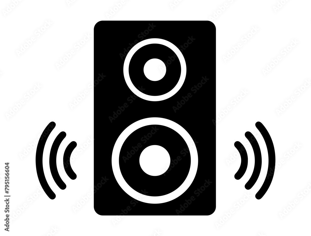 Speaker symbol silhouette vector art Speaker symbol silhouette vector art