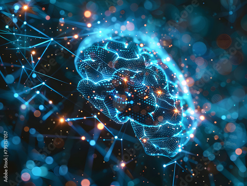 landscape where the boundaries between human creativity and AI innovation blur.Visualize a network of interconnected nodes pulsating with energy, as human intellect and artificial intelligence.