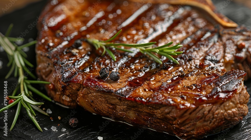 A perfectly cooked beef and ready to serve A perfectly cooked beef and ready to serve