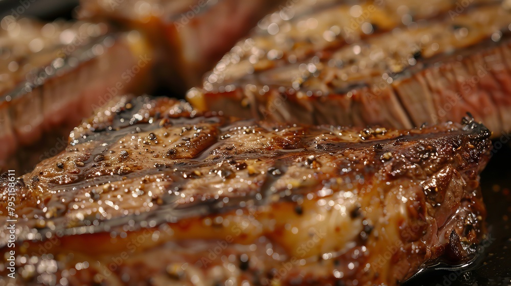 A perfectly cooked beef and ready to serve A perfectly cooked beef and ready to serve