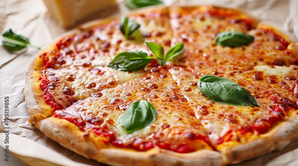 A perfectly cooked pizza A perfectly cooked pizza