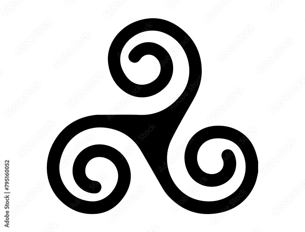Triskelion symbol silhouette vector art Triskelion symbol silhouette vector art