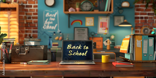 Welcome Back to School Backdrop for Photography Classroom Chalkboard Background Chalk Scissors Clock
