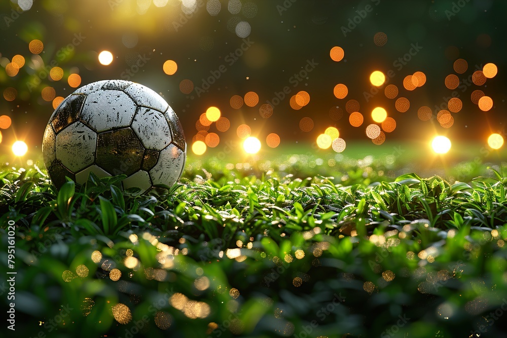 Fototapeta premium Goal post for playing football 