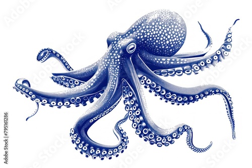 Octopus octopus cartoon animal. photo