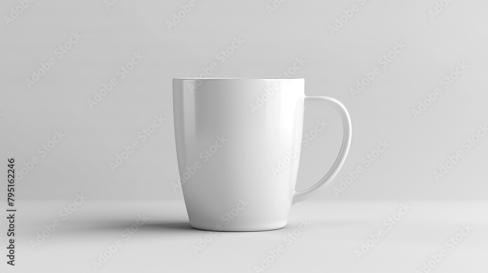 Fototapeta premium white coffee cup on white background