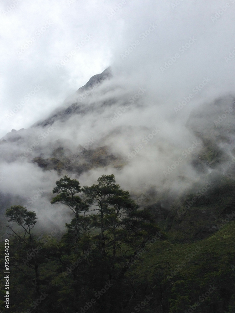 clouds over the mountains