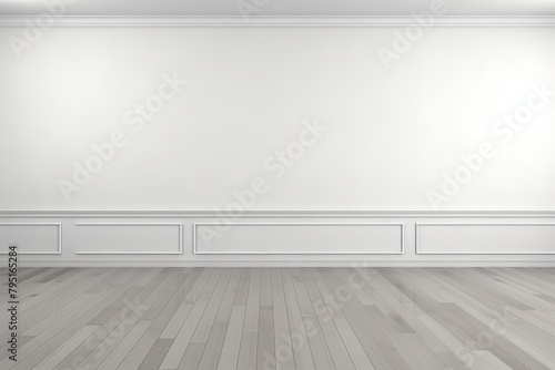 Empty gray room with wall backgrounds floor white © Rawpixel.com