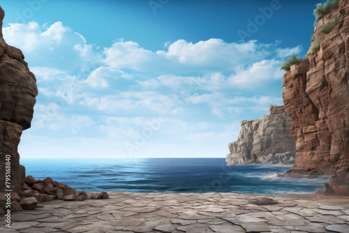 Sea cliffs sea landscape outdoors