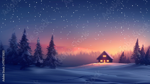Winter Christmas background. New Ye greeting card 