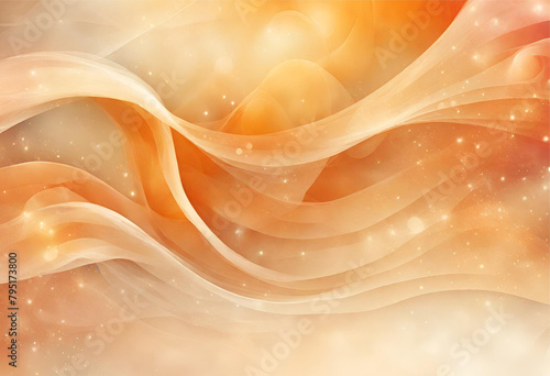 Vibrant swirls on an abstract orange background, forming an enchanting and imaginative fantasy backdrop
