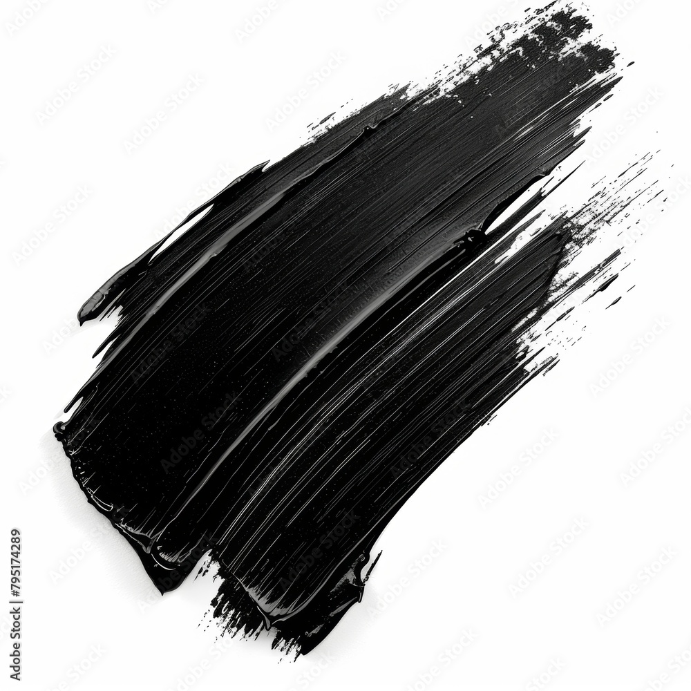 Black_oil_brush_strokes_on_a_white background