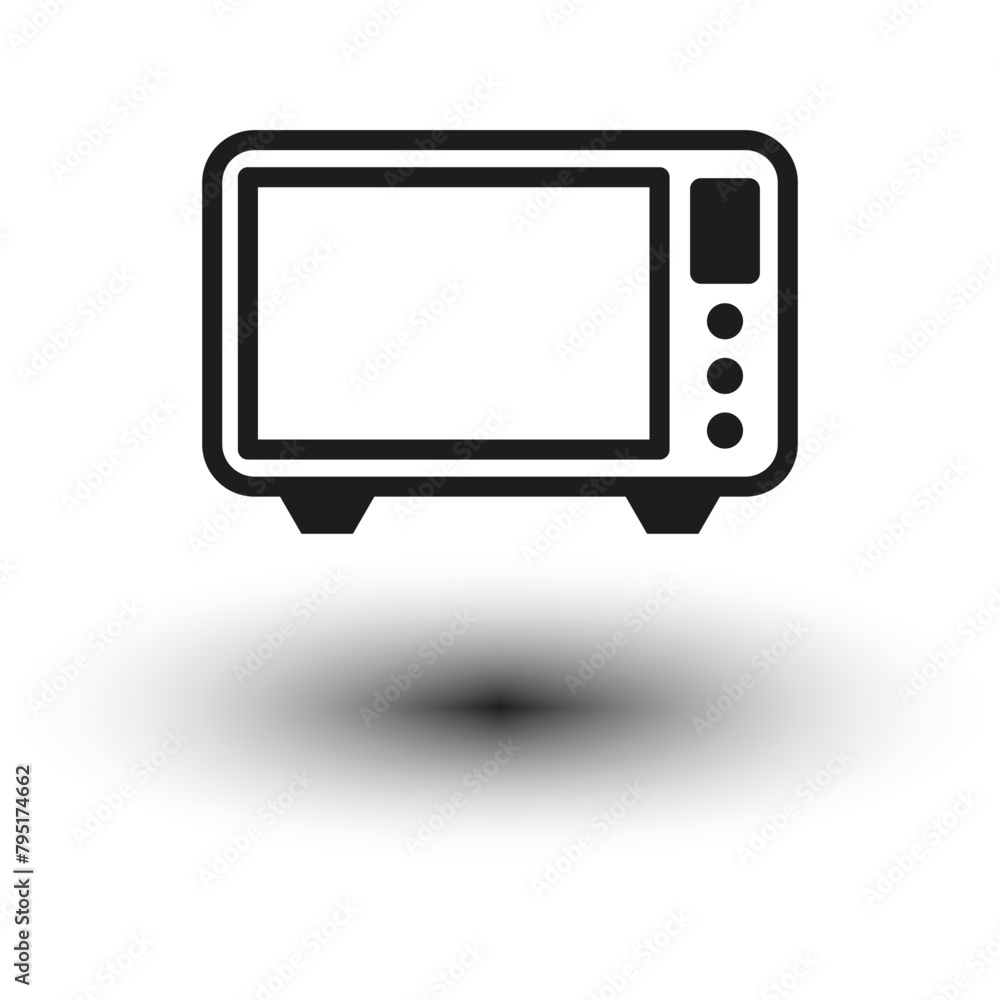 Modern microwave icon. Kitchen appliance illustration. Vector illustration. EPS 10. Modern microwave icon. Kitchen appliance illustration. Vector illustration. EPS 10.