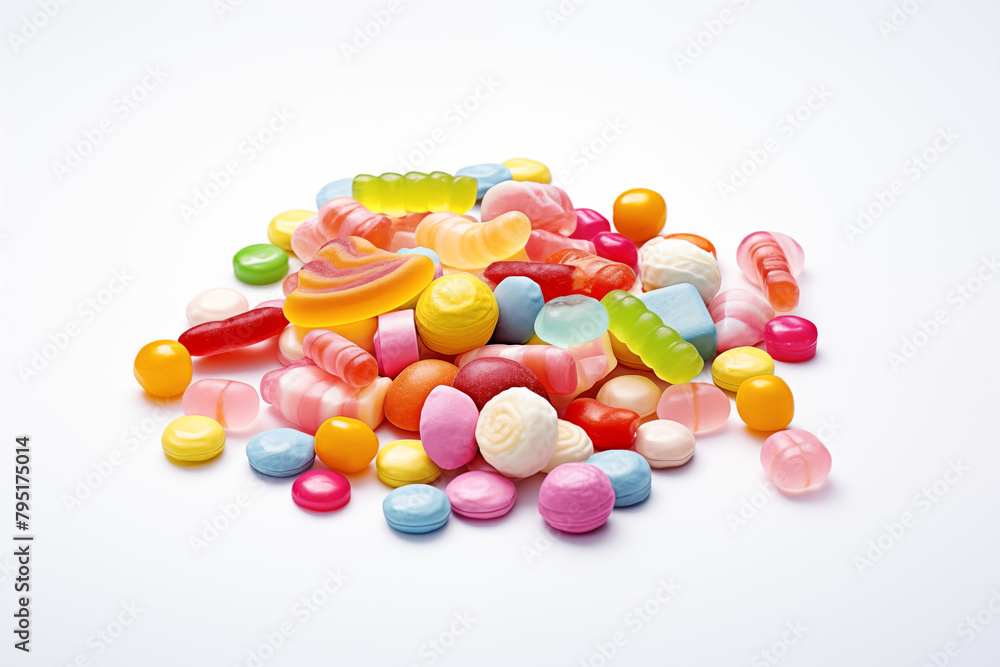 Candies on white background. Candy related topics. Image for graphic designer. Image for flyers. Sugar. Purchase sale candy. Candies on white background. Candy related topics. Image for graphic designer. Image for flyers. Sugar. Purchase sale candy.