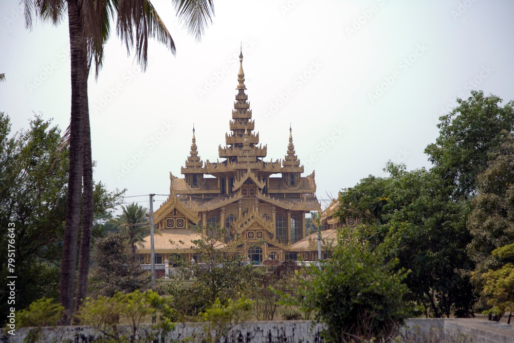 Myanmar Ava temples on a sunny spring day