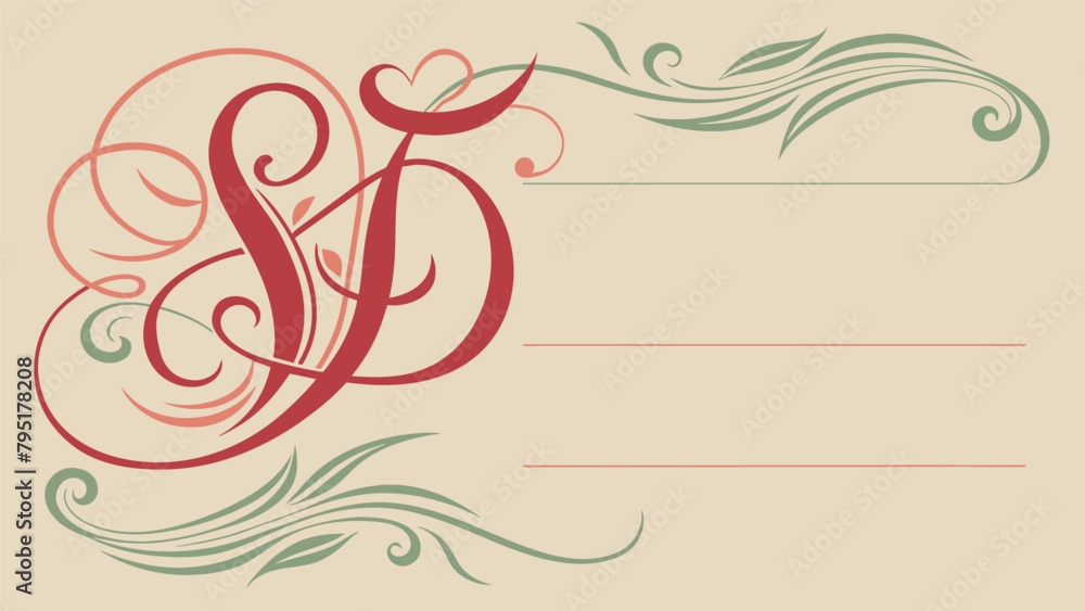 Elegant stationery with a personalized calligraphy font perfect for wedding thank you notes or special occasion correspondence.. Elegant stationery with a personalized calligraphy font perfect for wedding thank you notes or special occasion correspondence..