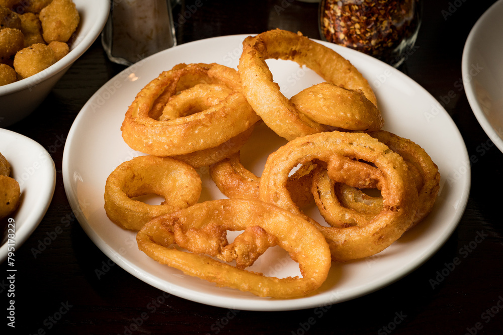 Plate of onion rings Plate of onion rings