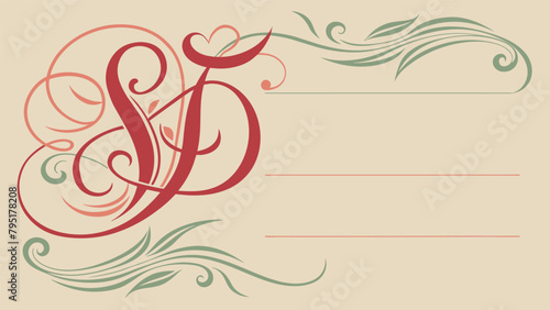 Elegant stationery with a personalized calligraphy font perfect for wedding thank you notes or special occasion correspondence..