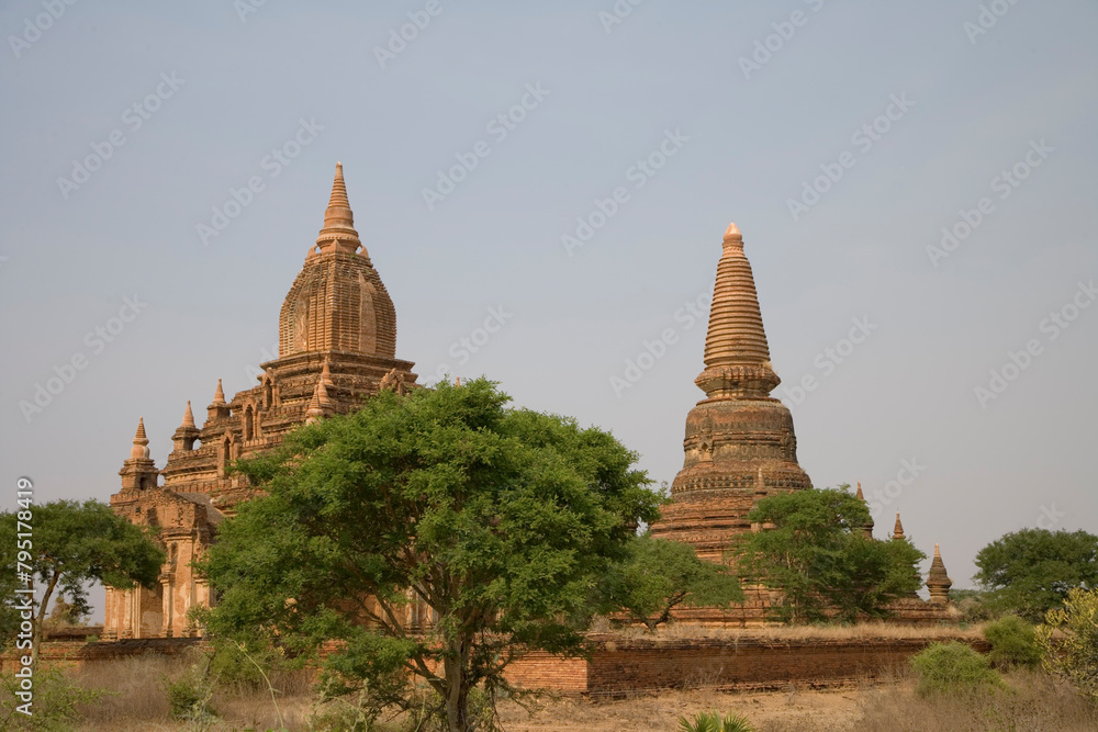 Myanmar Ancient city of Bagan on a sunny spring day Myanmar Ancient city of Bagan on a sunny spring day