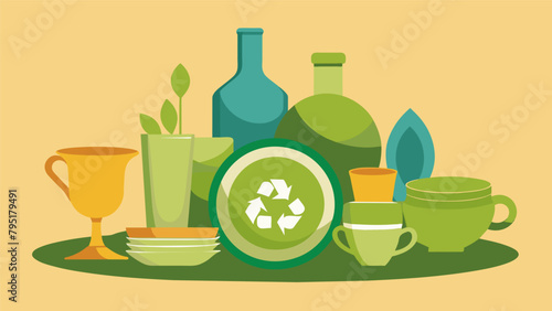 An opulent dinnerware collection made from recycled glass giving each piece a unique ecochic look..