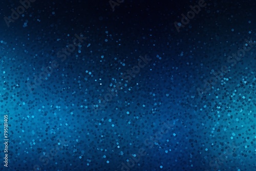 Blue color gradient dark grainy background white vibrant abstract spots on black noise texture effect blank empty pattern with copy space for product design