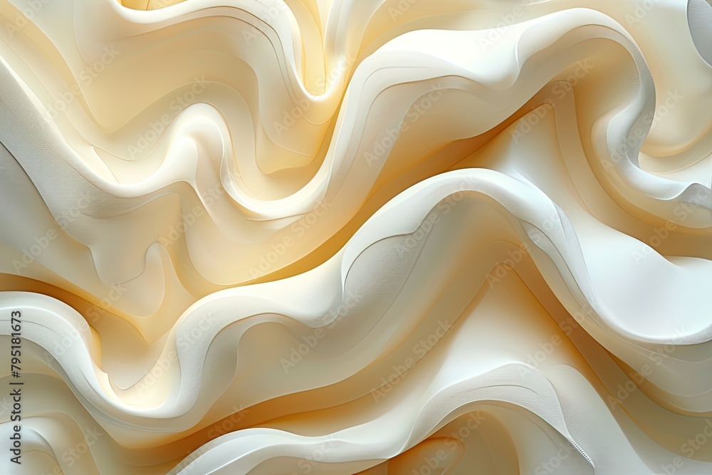 Obraz premium A white fabric with a pattern of a wave. The pattern is made up of many small squares