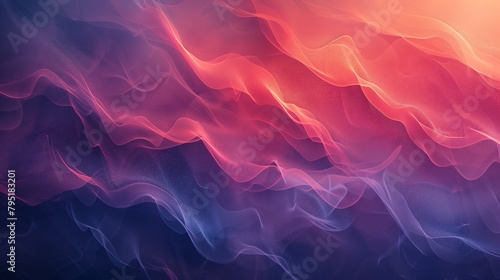Blue Smoke Wave in Motion Abstract Background Art with Smooth Flowing Flame Shapes. Generative AI