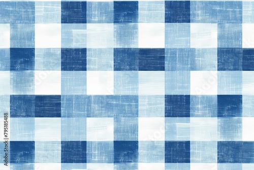 Blue tranquil seamless playful hand drawn kidult woven crosshatch checker doodle fabric pattern cute watercolor stripes background texture blank empty pattern © GalleryGlider