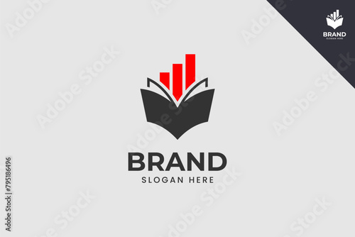 Chart logo. Business, accounting, finance and bookkeeping logo identity template. Perfect logo for business related to finance, accounting and bookkeeping symbol business. Vector eps 10.