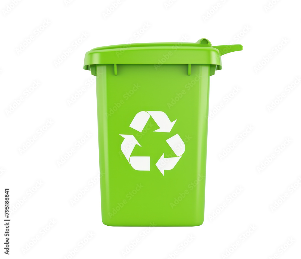 Green rubbish bin for recyclable materials, often used with the phrase reduce, reuse, recycle for environmental awareness Green rubbish bin for recyclable materials, often used with the phrase reduce, reuse, recycle for environmental awareness