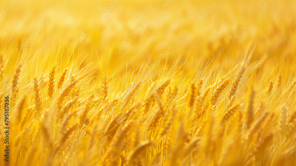Yellow wheat field in Valens olé Provence France. 