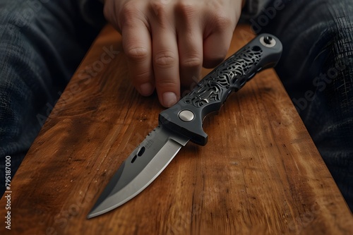 Multipurpose knife with several tools
 photo