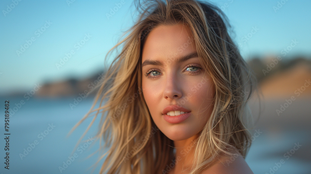 Portrait of a woman in a natural setting. Portrait of a woman in a natural setting.