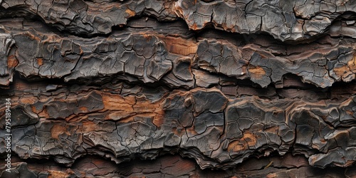 Captivating Close-Ups: Revealing Bark's Rough and Layered Texture