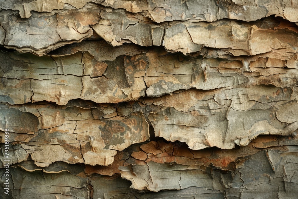 Explore the rugged, layered bark texture. Raw beauty for design enthusiasts.
