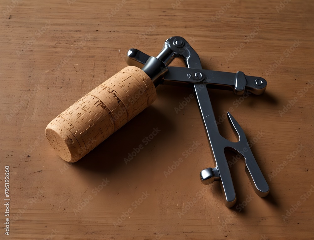 Cork and corkscrew
