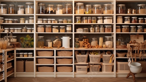 chic kitchen pantry organization and Storage.