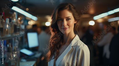 Beautiful woman in medical uniform, healthcare concept