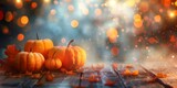halloween pumpkin of autumn leaves