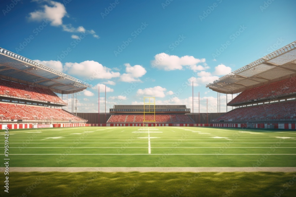 Fototapeta premium Football sports field day