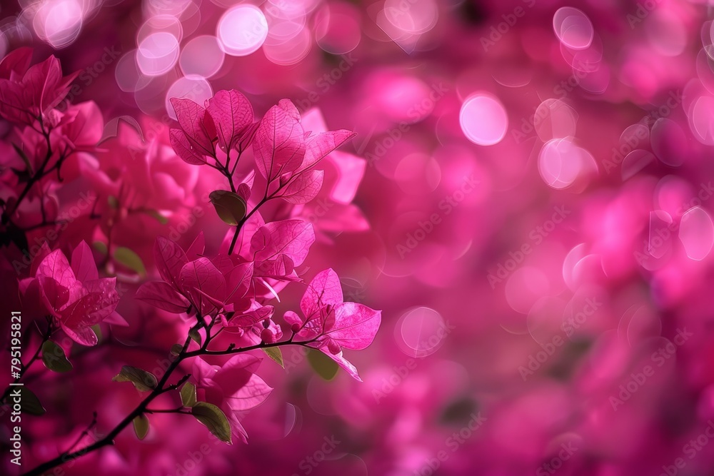 Soft focus pink bokeh lights creating abstract background perfect for design projects