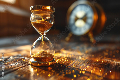 hourglass on the sand