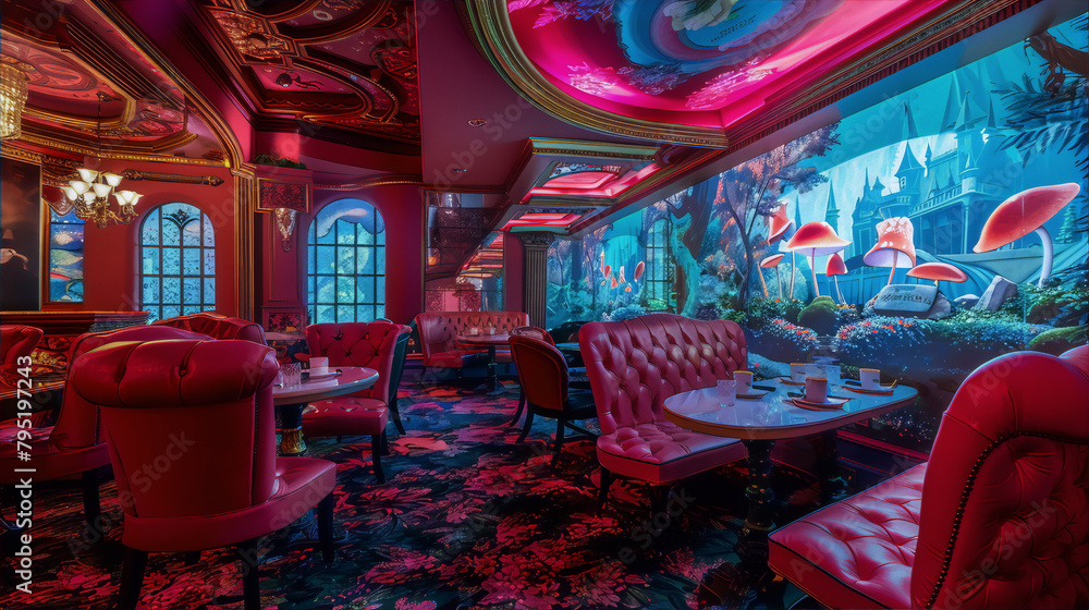 Obraz premium restaurant market table