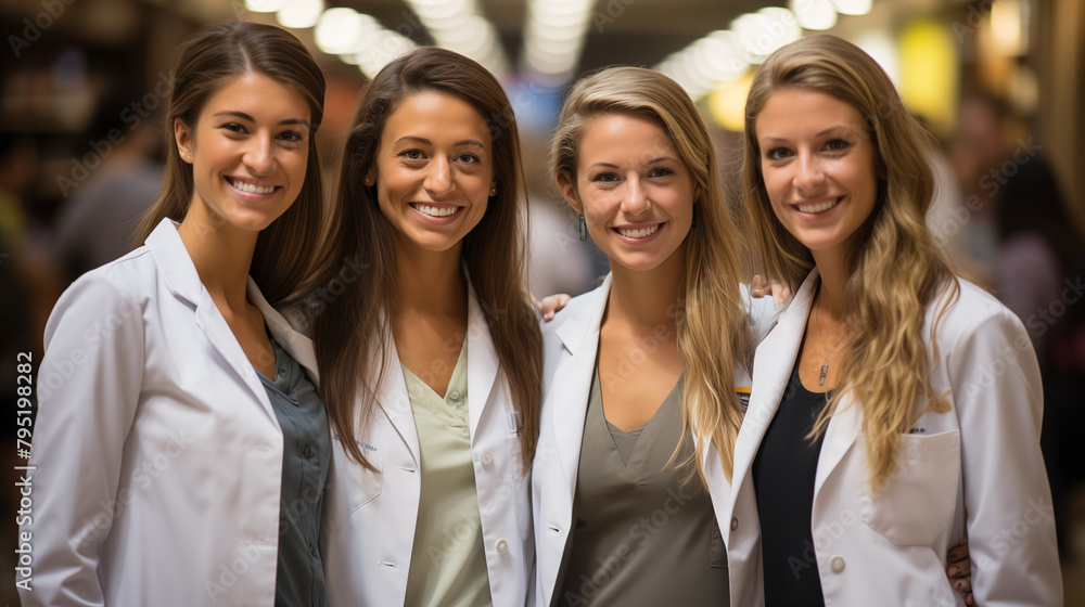 Beautiful women in medical uniform, healthcare concept Beautiful women in medical uniform, healthcare concept