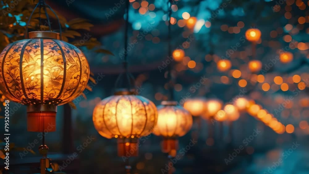 Lanterns' Glow: A Celebration of Light and Generosity. Concept Lantern Festival, Cultural Tradition, Illuminated Night, Community Gathering, Lantern Art Lanterns' Glow: A Celebration of Light and Generosity. Concept Lantern Festival, Cultural Tradition, Illuminated Night, Community Gathering, Lantern Art