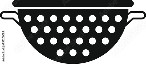 Wash colander tool icon simple vector. Sieve equipment. Prepare drain