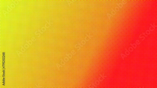 Neon red and Radiant Yellow color halftone gradient background.