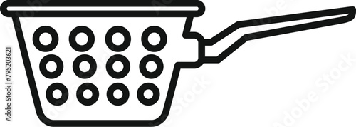 New model colander icon outline vector. Cooking element. Drain object