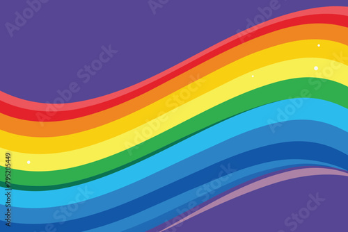 Beautiful Rainbow Wave Background vector design