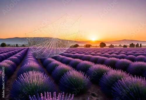 A highly realistic 8k sunrise over a lavender fiel (5) photo